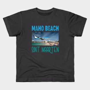 Maho beach, Sint Maarten Kids T-Shirt